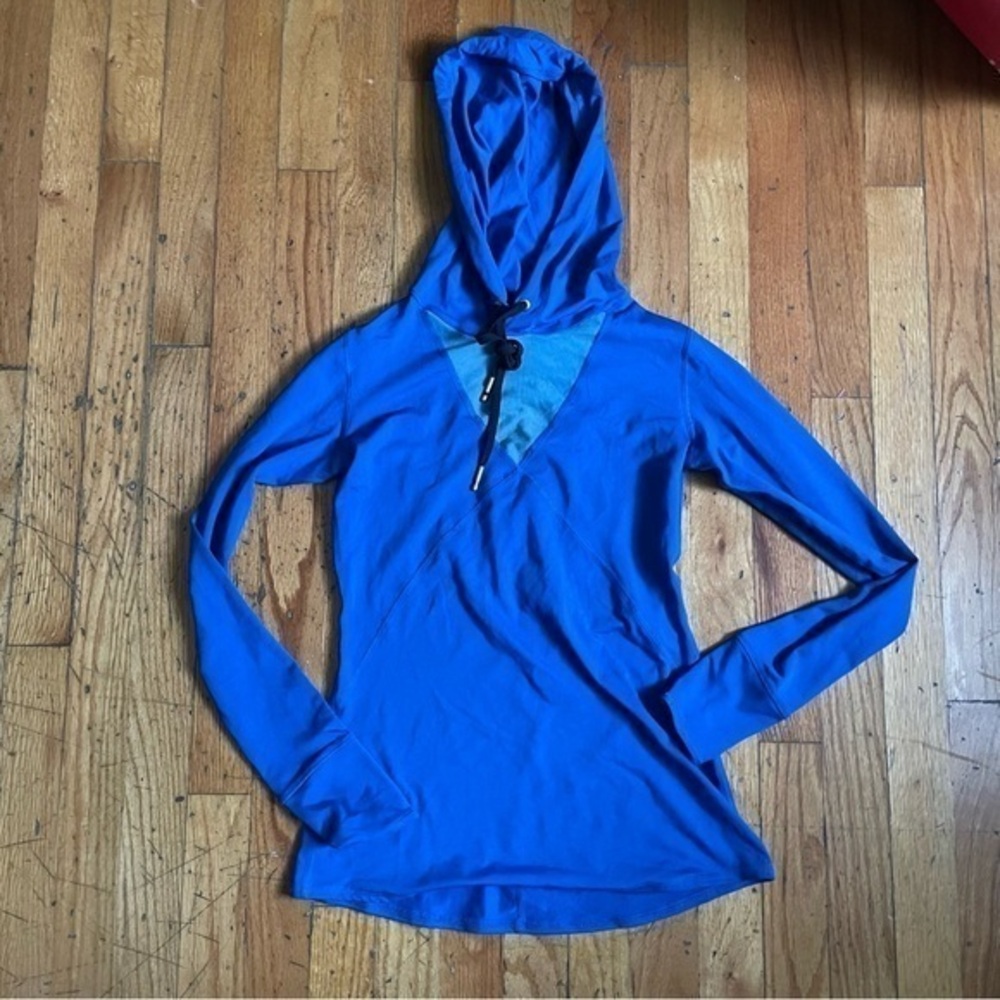 Alala Blue Mesh Inset Active Hoodie Size XS